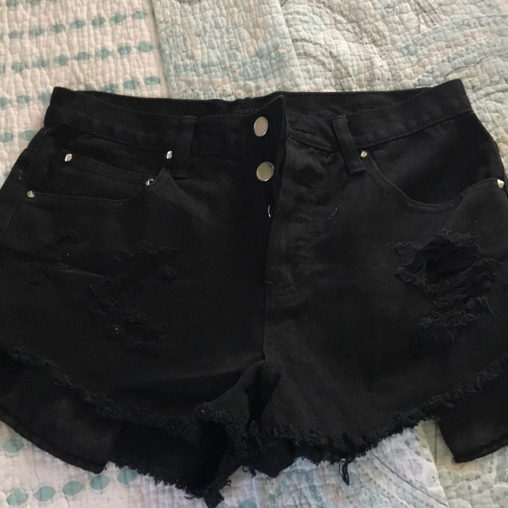 Forever 21 black jean shorts